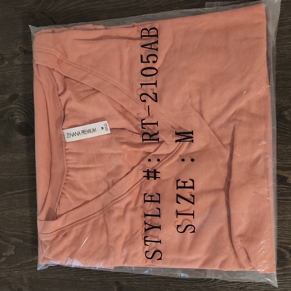 Zenana Premium Tunic, Ash Rose - Picture 2 of 2